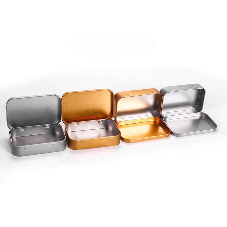 Metal Rectangular Empty Hinged Tins, Mini Portable Box Containers, Tin Boxes  with Hinged Lids, Small Tins for Storage Home Organizer - China Metal Tin  Cans and Metal Tin Container price