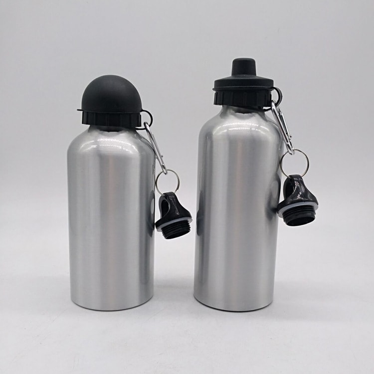 aluminum base color water bottle with caps