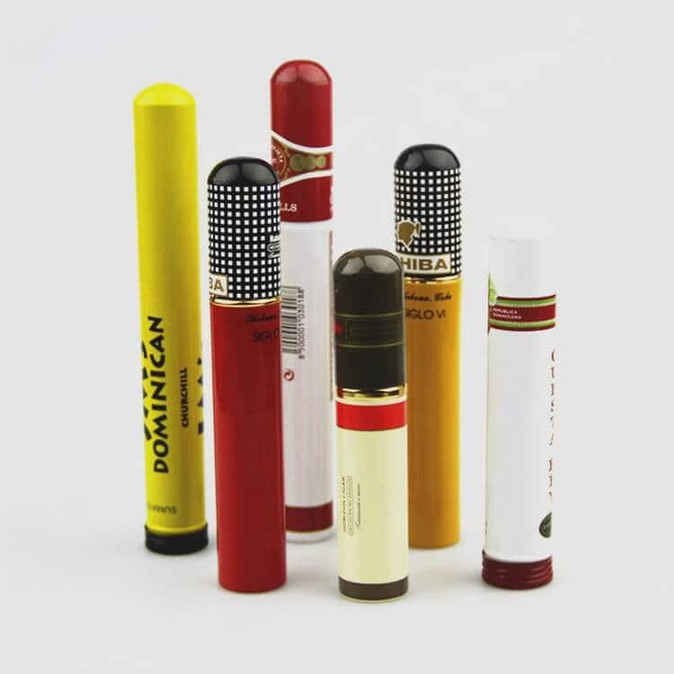 colorful cigar tubes