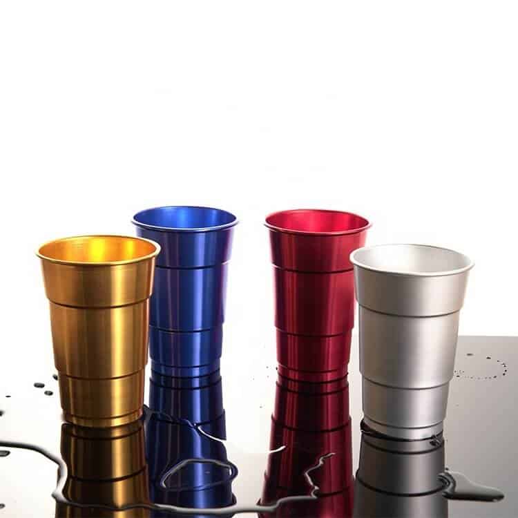 Colorful Custom 16oz 18oz 21oz Reusable Aluminum Cup Metal Beer