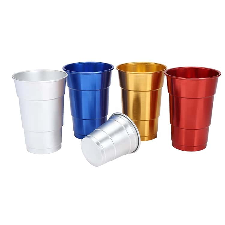 colorful disposable aluminum cups