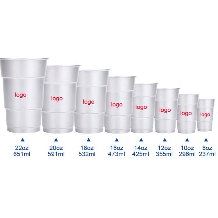 Buy Wholesale China 12oz 16oz Custom Recycled Aluminium Cup For