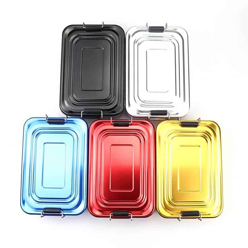 lunch boxes aluminum in colors