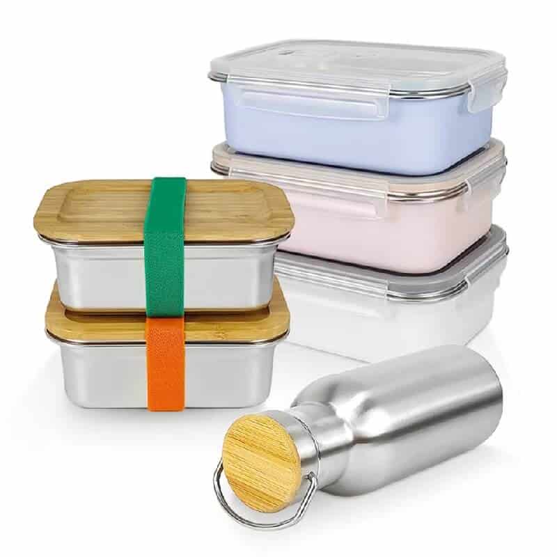 Oumego Food Grade Food Storage Container Kids Adult Leakproof Salad Lunch 2  5 Compart Stainless Steel Metal Tin Bento Box Wholesalee Lightweight Bento  Box Kids - China Stainless Steel Lunch Box and