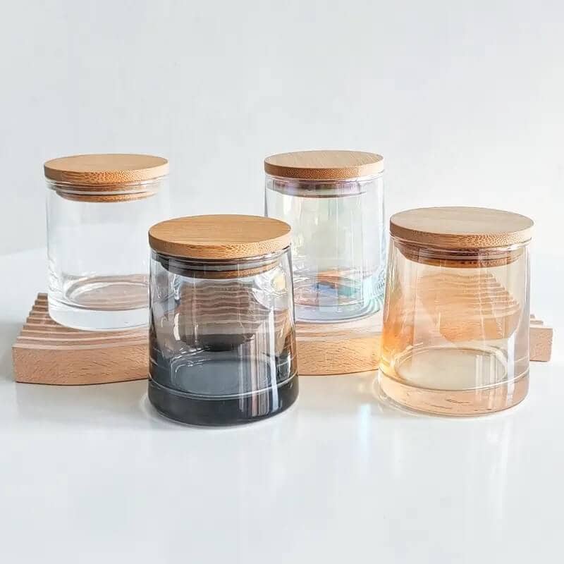 Square Half Seperated Glass Food Storage Container - China Candle Holder  and Glass Jar price
