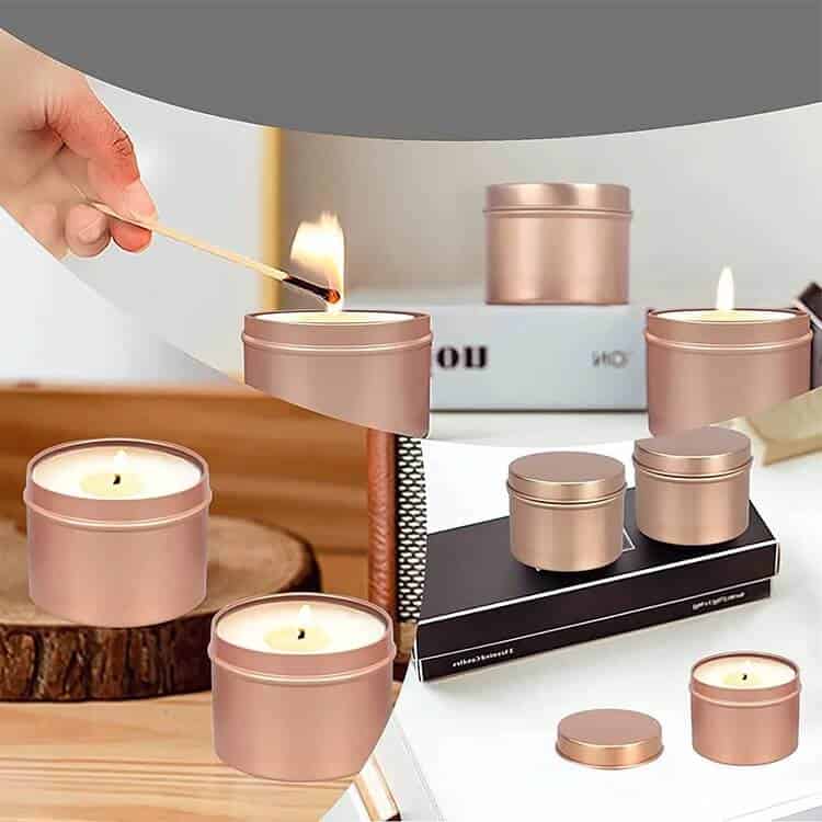 Tin Candle Jars for Making Candles - DIY Candle Containers with Lids -  Metal Candle Jars - Bulk Tins