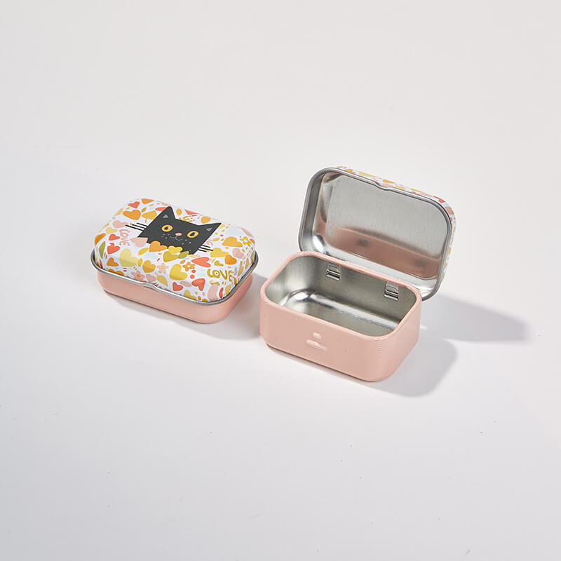 Cute Pink Hinged Tin