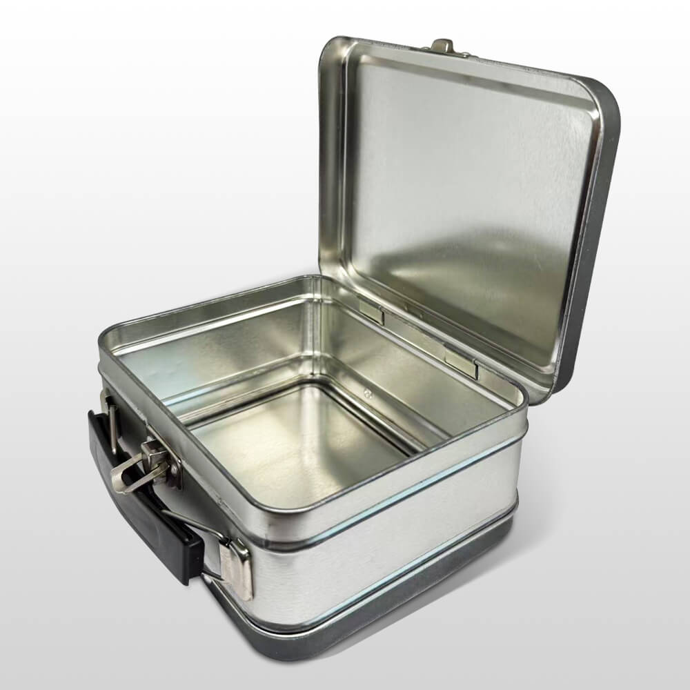 Hinged Lunch Box Tin Container