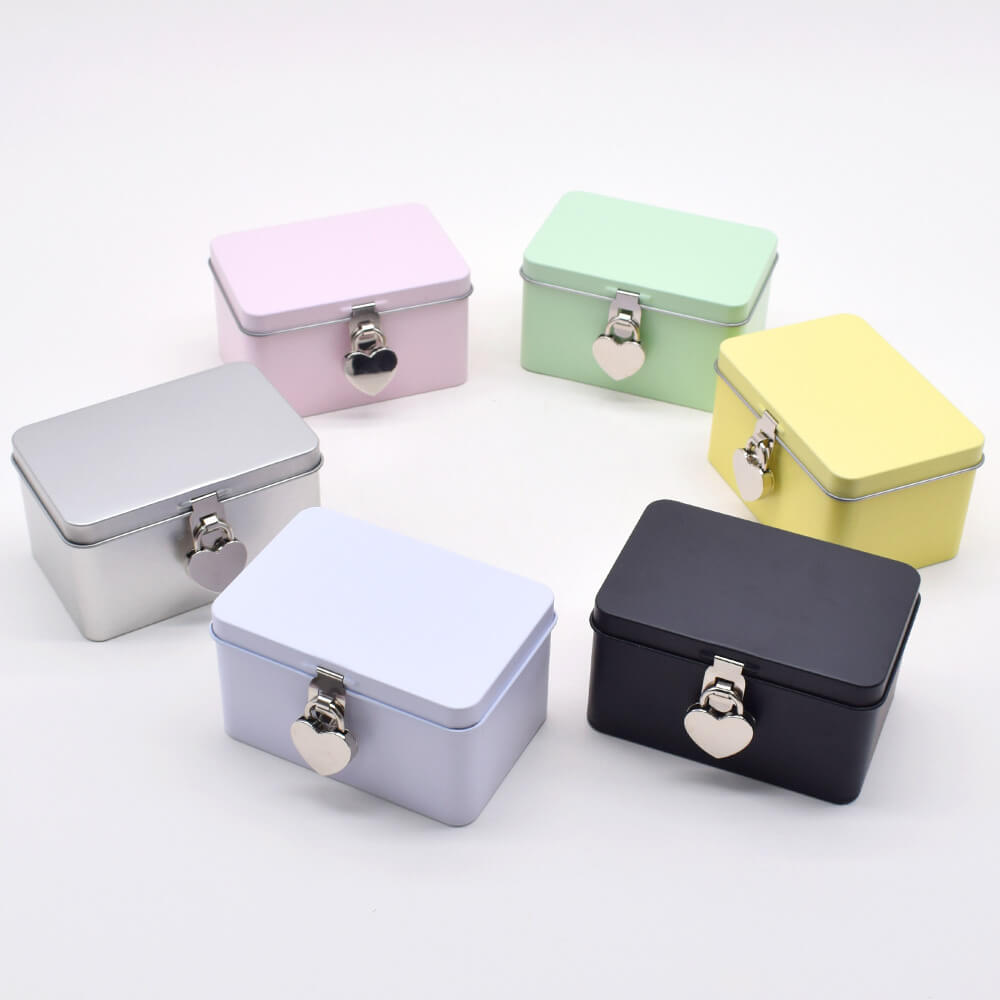Laege Hinged Tins With Lock